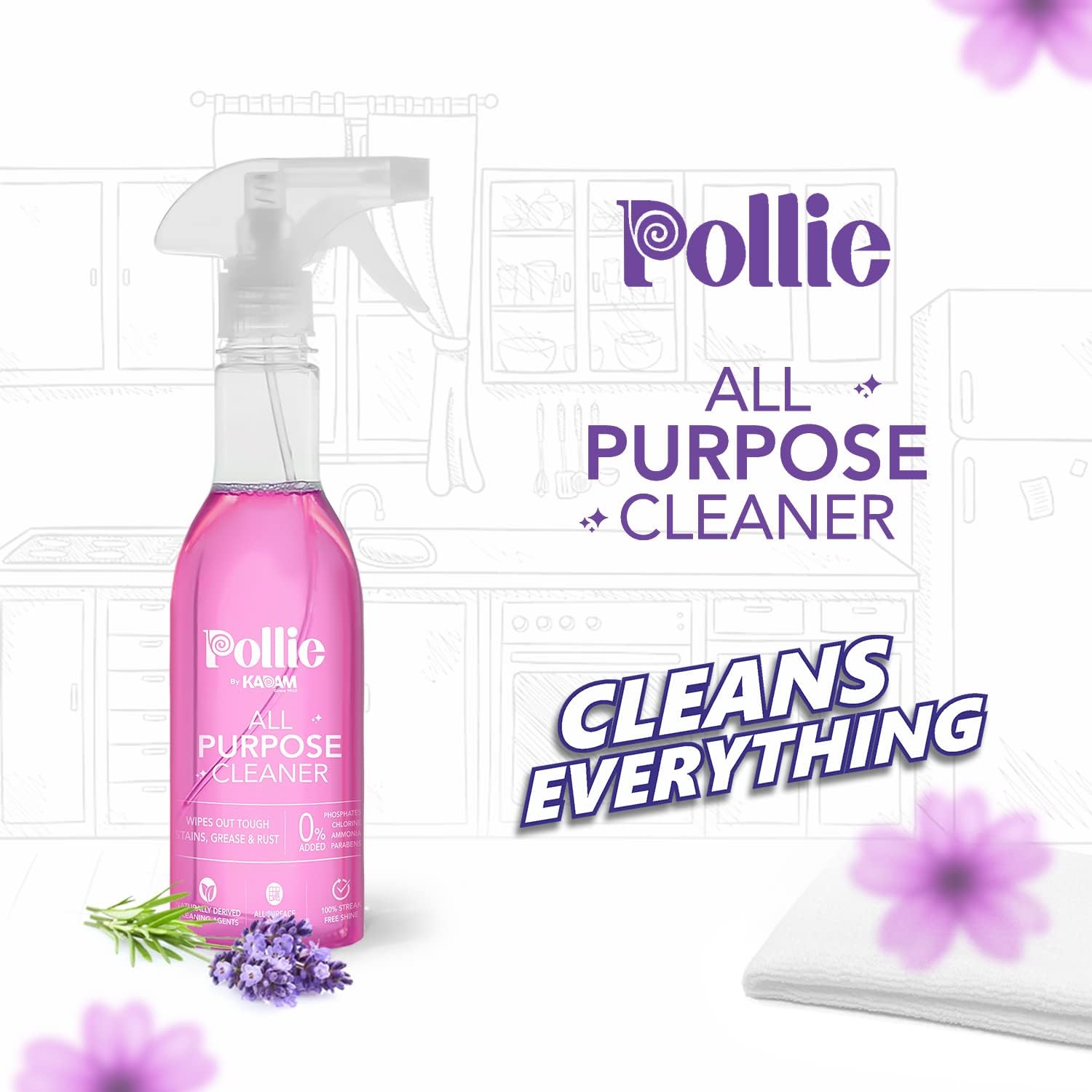 6413 All Purpose Cleaner | Kills 99.9% germs | Cleans Tough Stains, Grease and Rust on Gas Stove, Chimney, Kitchen Sinks, Walls, Rusty Surfaces ( 400gm ) DeoDap 6413 All Purpose Cleaner | Kills 99.9% germs | Cleans Tough Stains, Grease and Rust on Gas Stove, Chimney, Kitchen Sinks, Walls, Rusty Surfaces ( 400gm ) DeoDap